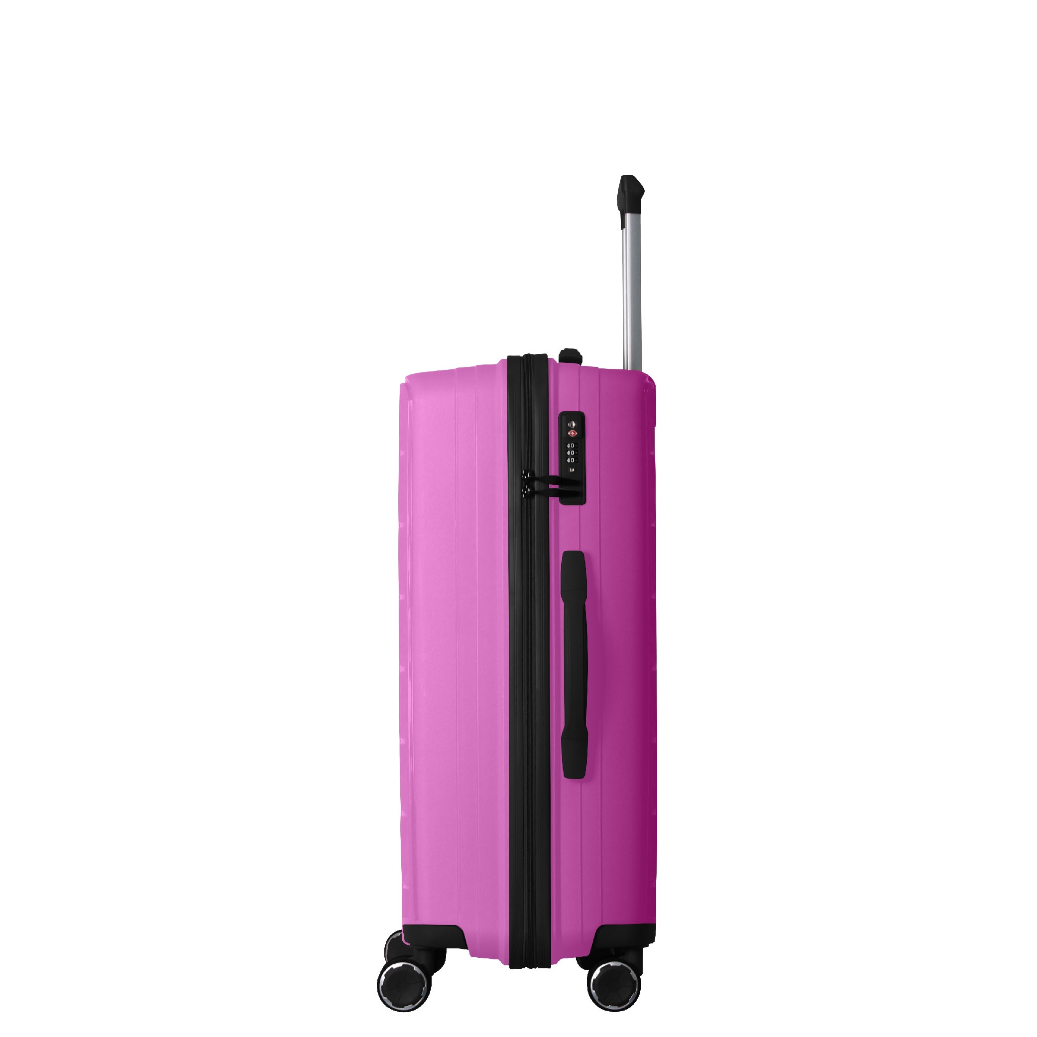 3-Piece Luggage Set Travel Lightweight Suitcases With Rolling Wheels, TSA Lock & Moulded Corner, Carry On Luggages For Business, Trip, (20"/24"/28"), Rose Pink_voghion.com